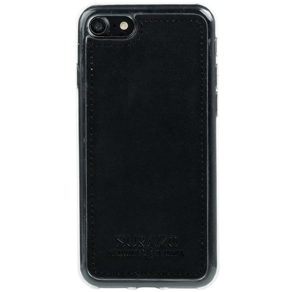 Lederschutzhülle Back case - Costa Schwarz - Transparentes TPU